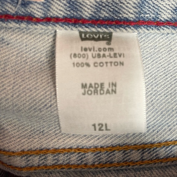 Levi’s 550 relaxed tapered high rise light blue cotton denim jeans size 12L - Picture 12 of 16